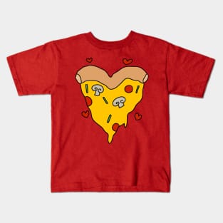 Heart Shaped Pizza Slice Kids T-Shirt